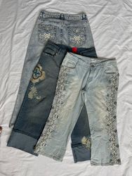 Y2K Embellish Capri Jeans B # 280