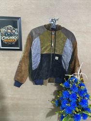 Upcycled Carhartt corduroy hooded jacket 🐒