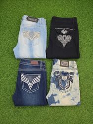 Y2K Heavy Embellishment Flare Bootcut Jeans