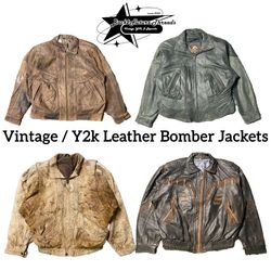 Vestes aviateur en cuir Vintage / Y2K