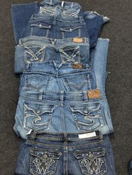 Y2K Womens Embellished pockets Jeans
