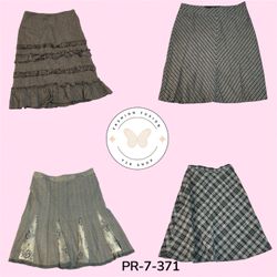 Women's High Waist Wool Skirt – Elegant Y2K Fashio..