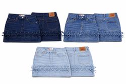 CR2041 Upcycled Denim Mini Skirt