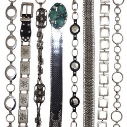 Y2K Silver Chain Belts 2