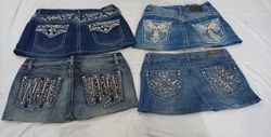 CR11103 Upcycled Y2K Mini Denim Skirts