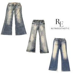 Y2K Paris Hilton Era Girl Denim Jeans RE-3648