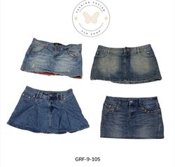 Y2K Denim Mini Skirts | Vintage 2000s Women’s Deni..