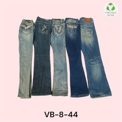 Y2K Vintage Flare Jeans brodés lot de gros (VB-8-4..