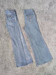 ***Y2K Embroidered Bootcut Flare Jeans