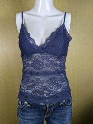 Curated Y2K Women's Floral Lace & Sparkle Mesh Cam..