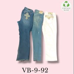 Y2K Vintage Embroidered Jeans Wholesale Bundle – 1..