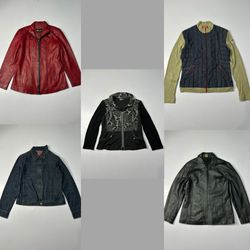 Leather and Denim Outerwear Jackets (CTV-214)