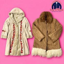 Vintage Winter afghan Coats & Gilets