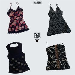 Y2k Black Gothic Mix Tops (AA-1581)