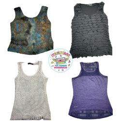 Crochet Lace & Boho Tie Dye Tank Tops Edit | VR-41..