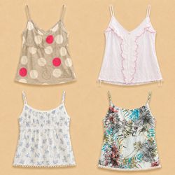 Y2k Soft Bloom Cotton Cami Tops