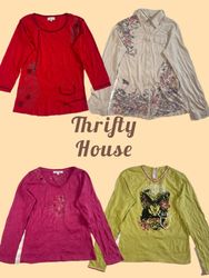 Y2K Women's Printed Long Sleeve Tops Selection(TH/..