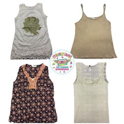 Y2K Vintage Printed & Lace Tank Bundle – 11pcs Who..