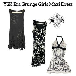 Y2K Gothic Vibe Printed Maxi Dress TY-153