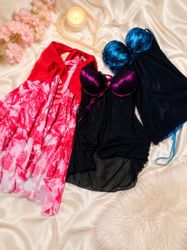 Y2k Romantic Black BabyDoll Tops