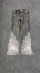 ***Y2K Crystal Embellished Jeans