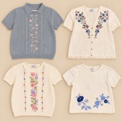 Y2k Coquette Embroidered Knitwears