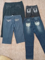 Y2K Embellished Jeans-20pcs-EM-02