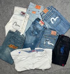Evisu and jncos bulk of seven piece