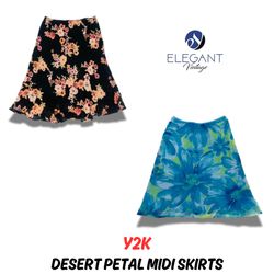 Y2K Desert Petal Midi  Skirts - EV0619