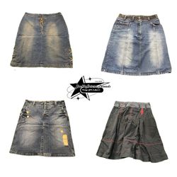 Y2k NYC IT GIRL DENIM MIDI SKIRT B2F-160