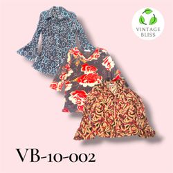 Y2K Mixed Printed Poly Blouse Wholesale Bundle Ass..