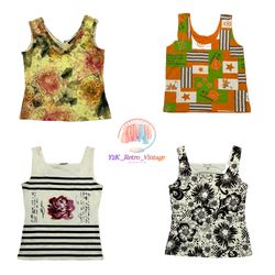 Tops floraux et graphiques Y2K (173)
