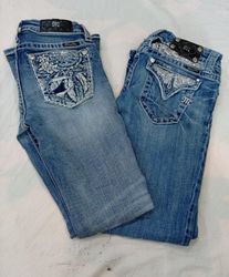 CR11920 Vintage Miss Me Flare and Straight-Leg Jea..