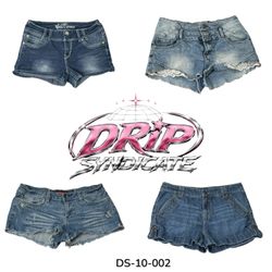 Y2K Low Rise Denim Mini Shorts (DS-10-002)