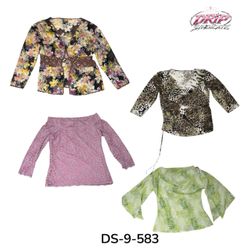 Y2K L.S. Bedruckte Bluse mit Retro-Vibes (DS-9-583..
