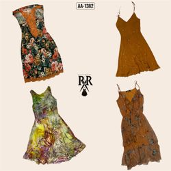 Y2k Earthy Tone Mix Dress (AA-1382)