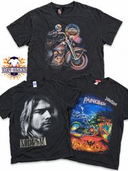Vintage Music printed band T Shirt Y2K Graphic pri..