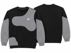 CR02328 Upcycled Nike Wave-Panel Crewneck Sweatshi..