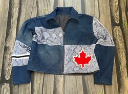 Upcycled Racing Inspired Denim Jacket