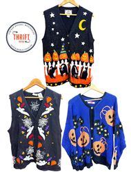 Halloween Knits Cardigans Vests LX552