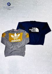 Upcycled Adidas & Mix Branded Sweatshirt - EVR0408