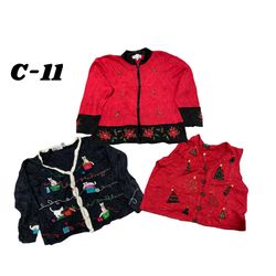 Ensemble de pull et gilet de Noël vintage (10 pièc..