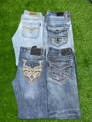 Y2K embroidered Mens Staright/Baggy Jeans