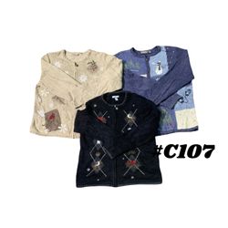 10-Piece Vintage Cottagecore & Embroidered Sweater..