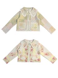 Upcycle Frill Collar Quilt Jacket