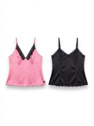 (FV-2223)     Lace Cami Tops & Satin Tank Tops | Y..