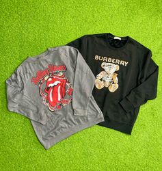 Graphic Print Crewneck Sweatshirts id 773