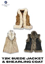 Y2K Suede Jacket & Shearling Coat - EV2286