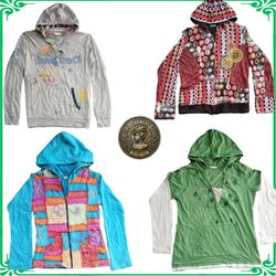 Y2K Vintage Zip-Up & Pullover Hoodies Bundle Desig..