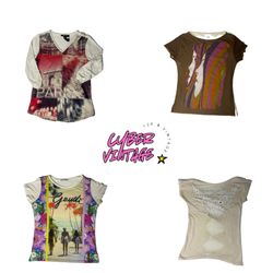 Tops graphiques vintage Y2K | Collection Paris, Fl..
